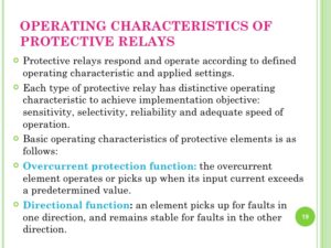 Operation, Characteristic, Protection & Relaying